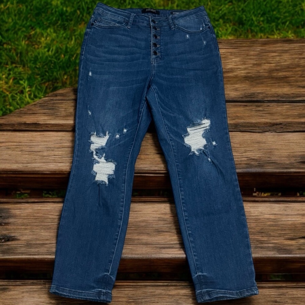 Judy Blue Dark Blue Boyfriend Jeans size 11/30